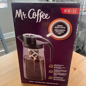 Mr. Coffee Cold Brew Coffee Pitcher - Black/Clear